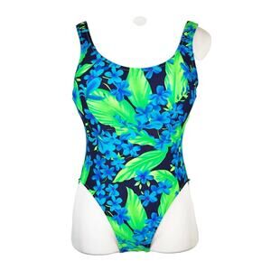 VTG Unite! Floral Open Back One Piece Bathing Suit